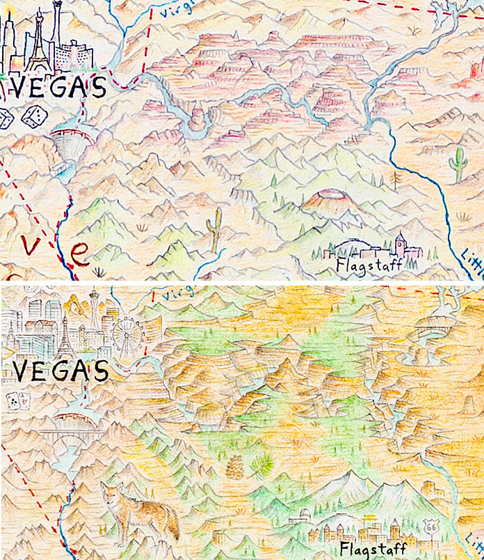 Grand Canyon map art