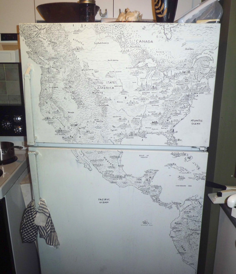 North America map fridge Anton Thomas
