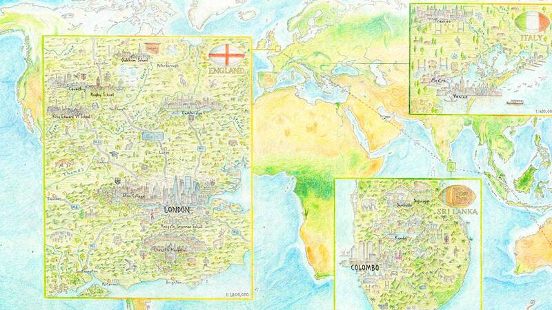 Commission custom map art by Anton Thomas.